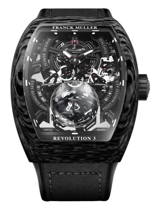 Review Franck Muller Vanguard Revolution 3 Skeleton Carbon - Black V50 REV 3 PR SQT CARBONE NR (NR) Replica Watch